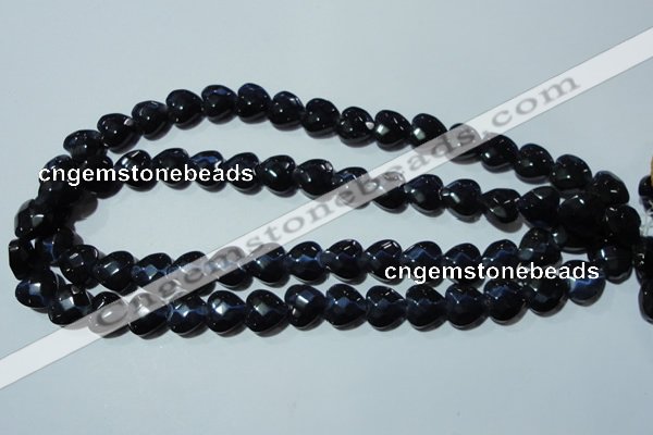 CCT975 15 inches 12*12mm faceted heart cats eye beads wholesale