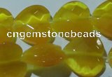 CCT991 15 inches 18*18mm faceted heart cats eye beads wholesale