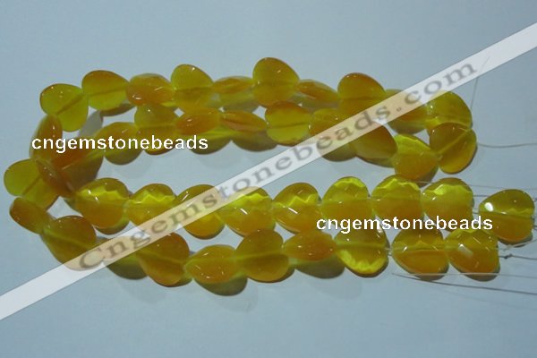 CCT991 15 inches 18*18mm faceted heart cats eye beads wholesale