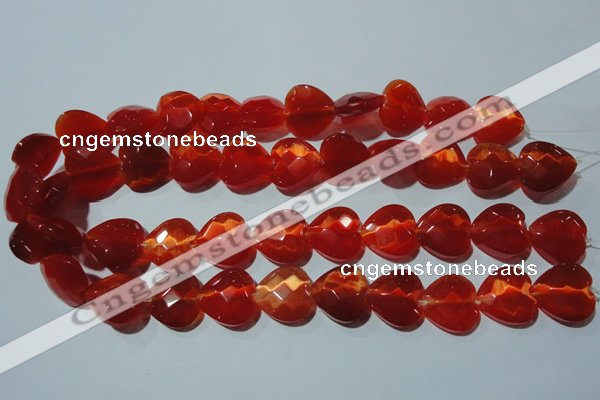 CCT993 15 inches 18*18mm faceted heart cats eye beads wholesale