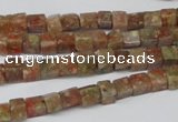 CCU05 15.5 inches 4*4mm cube New unakite beads wholesale
