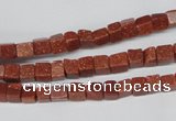 CCU06 15.5 inches 4*4mm cube goldstone beads wholesale