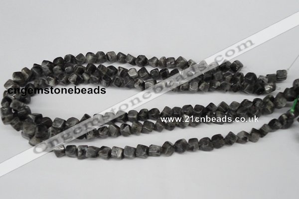 CCU100 15.5 inches 6*6mm cube black labradorite beads wholesale