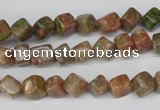 CCU103 15.5 inches 6*6mm cube New unakite beads wholesale