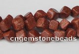 CCU105 15.5 inches 6*6mm cube goldstone beads wholesale