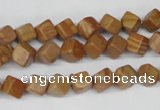 CCU110 15.5 inches 6*6mm cube grain stone beads wholesale