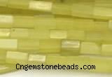 CCU1107 15 inches 2*4mm cuboid olive jade beads