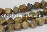 CCU111 15.5 inches 6*6mm cube silver leaf jasper beads wholesale