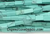 CCU1115 15 inches 2*4mm cuboid imitation turquoise beads