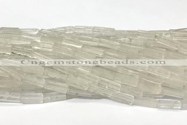 CCU1131 15 inches 4*13mm cuboid white crystal beads