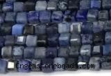 CCU1333 15 inches 2.5mm faceted cube dumortierite beads