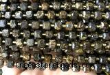 CCU1409 15 inches 6mm - 7mm faceted cube bronzite gemstone beads