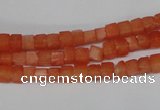 CCU15 15.5 inches 4*4mm cube dyed white jade beads wholesale