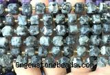 CCU1516 15 inches 8mm - 9mm faceted cube black labradorite beads