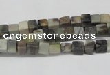 CCU16 15.5 inches 4*4mm cube silver leaf jasper beads wholesale