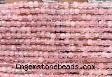 CCU1605 15 inches 2.5mm faceted cube rose quartz gemstone beads