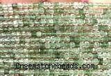 CCU1607 15 inches 2.5mm faceted cube green strawberry quartz beads