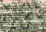 CCU1610 15 inches 2.5mm faceted cube green rutilated quartz beads