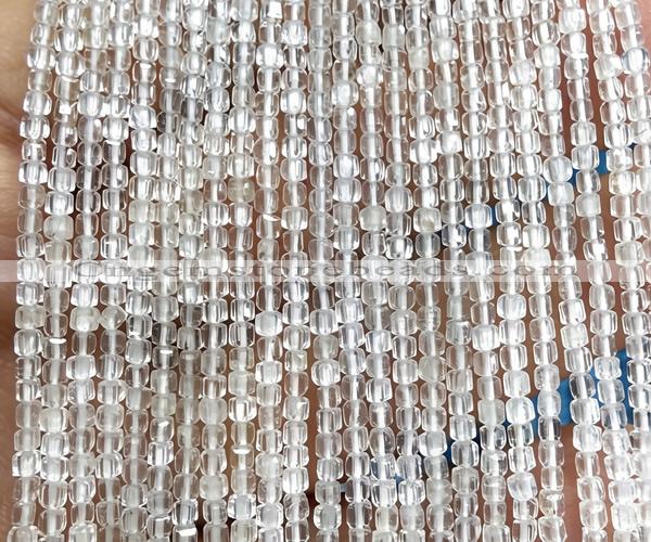 CCU1618 15 inches 2.5mm faceted cube topaz quartz beads