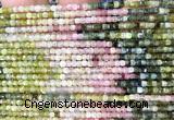 CCU1646 15 inches 2.5mm faceted cube rainbow tourmaline beads