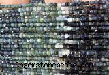 CCU1647 15 inches 2.5mm faceted cube blue tourmaline beads