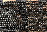 CCU1648 15 inches 2.5mm faceted cube black tourmaline beads
