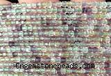 CCU1663 15 inches 2.5mm faceted cube fluorite gemstone beads