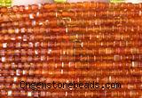 CCU1699 15 inches 2.5mm faceted cube red agate beads