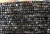 CCU1701 15 inches 2.5mm faceted cube black agate beads