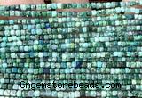 CCU1712 15 inches 2.5mm faceted cube chrysocolla gemstone beads