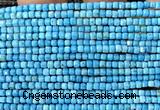 CCU1719 15 inches 2.5mm faceted cube blue howlite turquoise beads