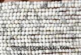 CCU1720 15 inches 2.5mm faceted cube white howlite turquoise beads