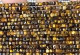 CCU1728 15 inches 2.5mm faceted cube yellow tiger eye beads