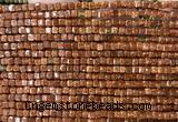 CCU1730 15 inches 2.5mm faceted cube goldstone beads wholesale
