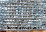 CCU1819 15 inches 4mm faceted cube topaz quartz beads