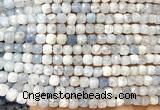 CCU1821 15 inches 4mm faceted cube aquamarine gemstone beads