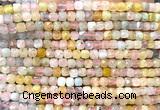 CCU1840 15 inches 4mm faceted cube morganite gemstone beads