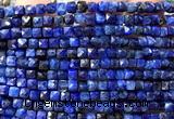 CCU1854 15 inches 4mm faceted cube blue kyanite gemstone beads