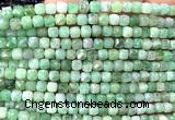 CCU1876 15 inches 4mm faceted cube emerald gemstone beads