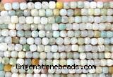 CCU1880 15 inches 4mm faceted cube colorful amazonite beads