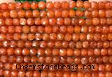CCU1888 15 inches 4mm faceted cube red agate beads
