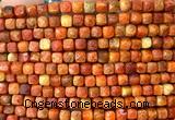 CCU1912 15 inches 4mm faceted cube coral beads wholesale