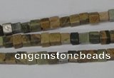 CCU20 15.5 inches 5*5mm cube serpentine jasper beads wholesale