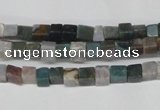 CCU27 15.5 inches 5*5mm cube Indian agate beads wholesale