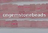 CCU300 15.5 inches 4*4mm cube rose quartz beads wholesale