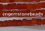 CCU305 15.5 inches 4*4mm cube red agate beads wholesale