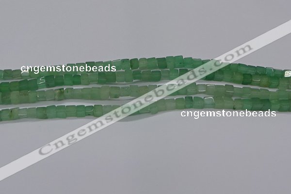 CCU307 15.5 inches 4*4mm cube green aventurine beads wholesale