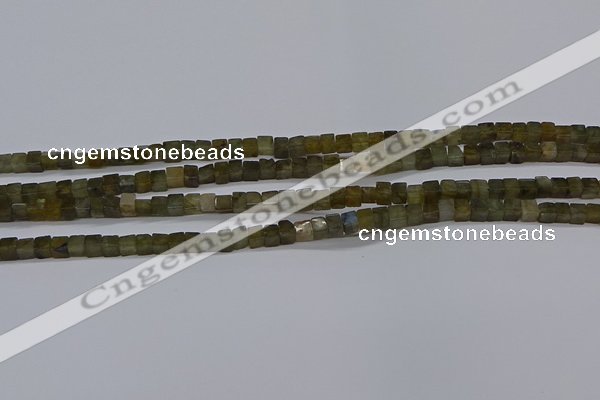 CCU311 15.5 inches 4*4mm cube labradorite beads wholesale