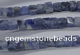 CCU314 15.5 inches 4*4mm cube sodalite beads wholesale