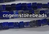 CCU315 15.5 inches 4*4mm cube lapis lazuli beads wholesale